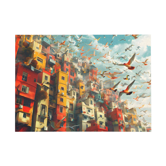 Seaside Colors and Seagulls Jigsaw Puzzle - Peatsy