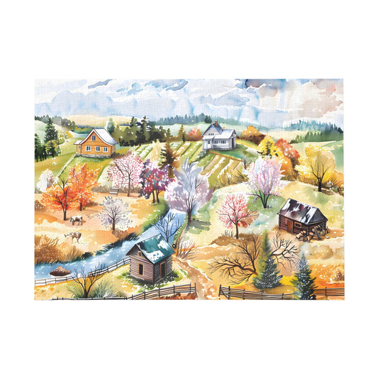 Seasonal Countryside Charm Jigsaw Puzzle - Peatsy
