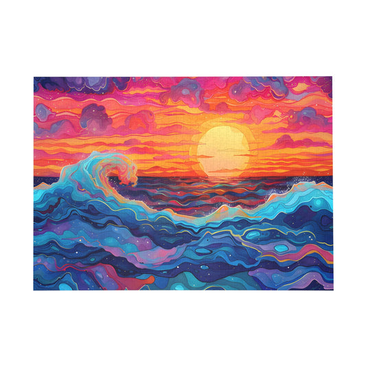 Surreal Ocean Sunset Escape Jigsaw Puzzle - Peatsy