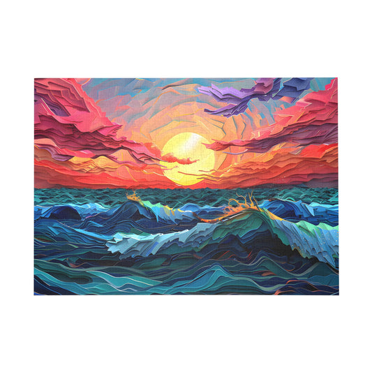Surreal Sunset Seascape Jigsaw Puzzle - Peatsy