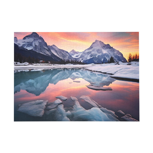 Alpine Sunset Reflections Jigsaw Puzzle - Puzzle - Peatsy Puzzles