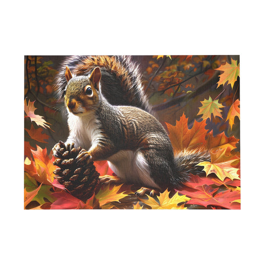 Autumn Squirrel Delight Jigsaw Puzzle - Puzzle - Peatsy Puzzles