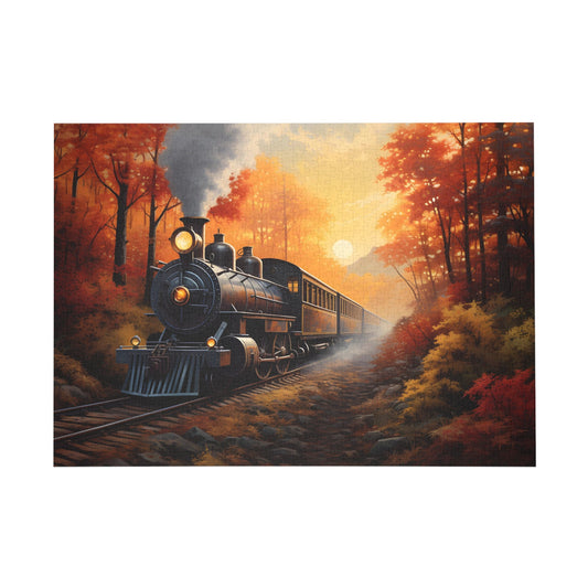 Autumn Steam Locomotive Sunrise Puzzle - Puzzle - Peatsy Puzzles