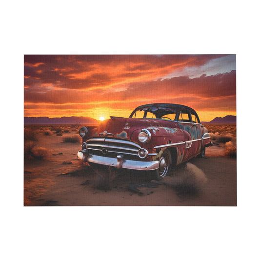 Classic Car Sunset Jigsaw Puzzle - Puzzle - Peatsy Puzzles
