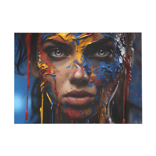 Color Cascade: Abstract Portrait Challenge - Puzzle - Peatsy Puzzles