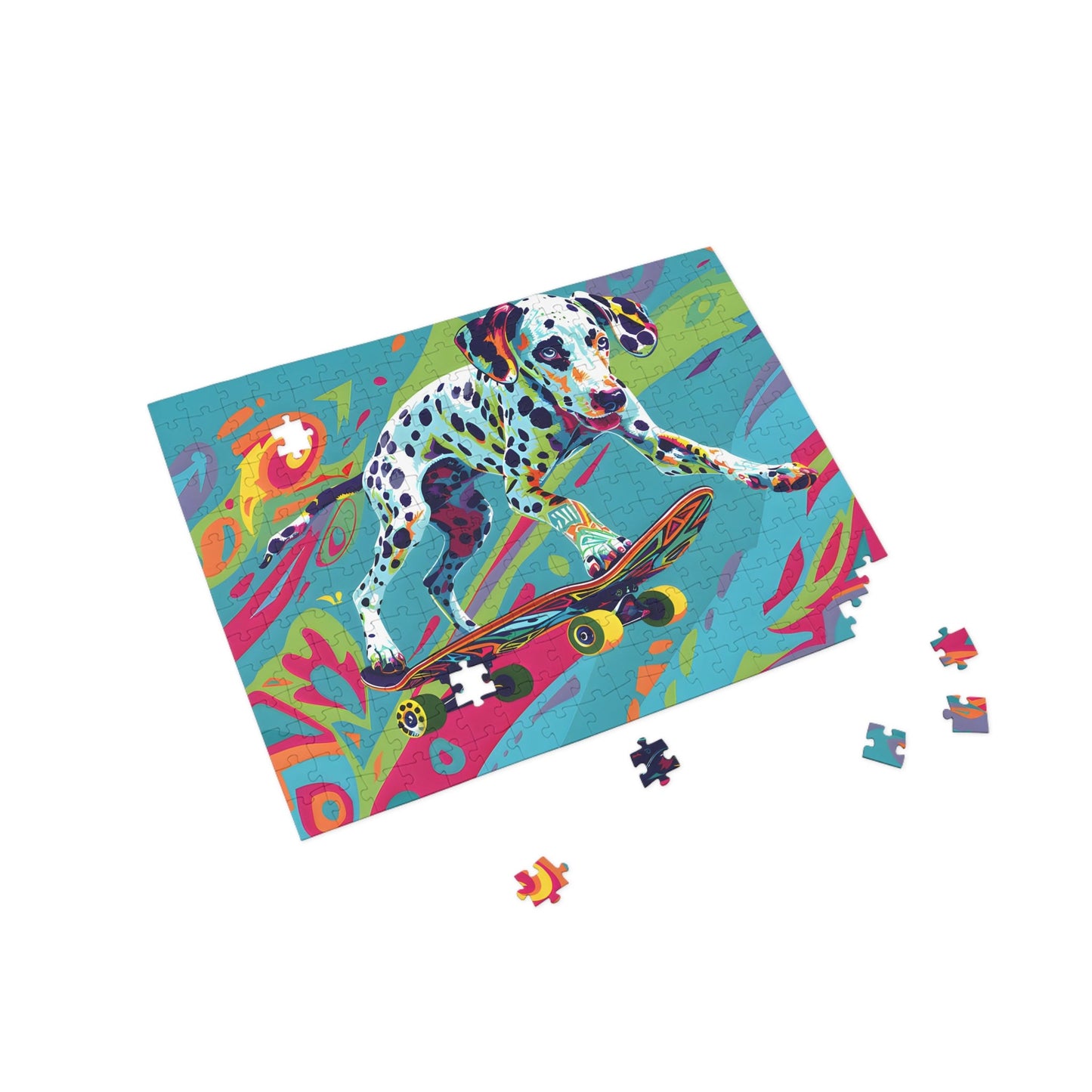 Colorful Canine Skater Jigsaw Puzzle - Puzzle - Peatsy Puzzles