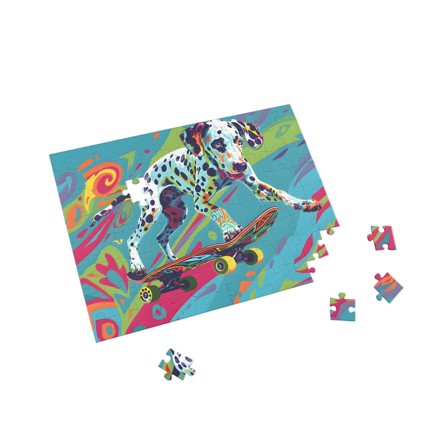 Colorful Canine Skater Jigsaw Puzzle - Puzzle - Peatsy Puzzles