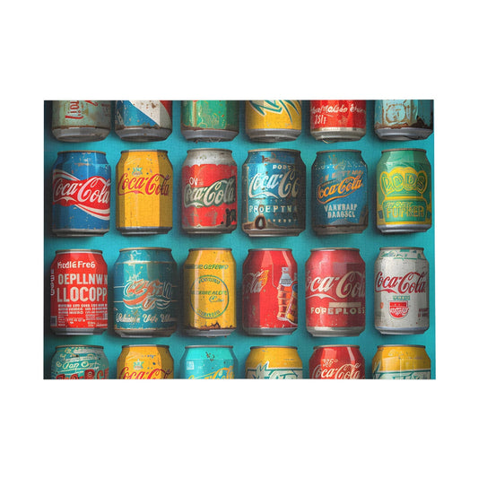 Colorful Soda Cans Collage Jigsaw Puzzle - Puzzle - Peatsy Puzzles