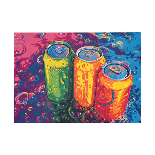Colorful Soda Cans Extravaganza Jigsaw Puzzle - Puzzle - Peatsy Puzzles