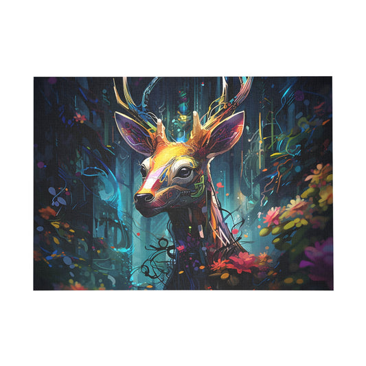 Enchanted Forest Cyber Stag Jigsaw Puzzle - Puzzle - Peatsy Puzzles