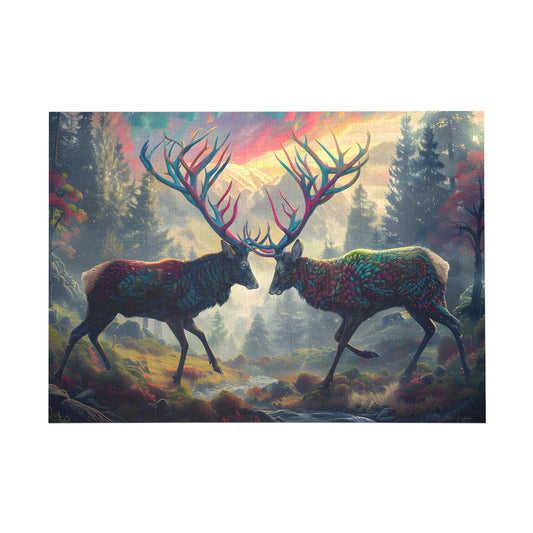 Enchanted Forest Stags Jigsaw Puzzle - Puzzle - Peatsy Puzzles