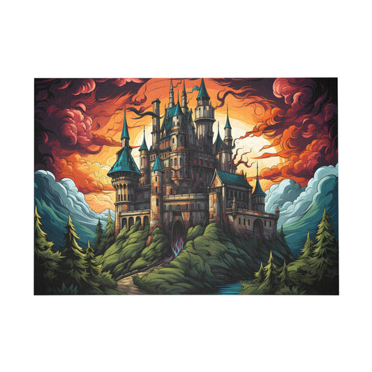 Enchanted Twilight Castle: Mystical Skies Jigsaw Puzzle - Puzzle - Peatsy Puzzles
