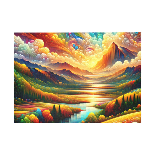 Enchanted Valley Sunrise Landscape Jigsaw Puzzle - Peatsy