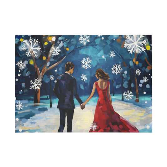 Enchanted Winter's Eve Stroll Jigsaw Puzzle - Puzzle - Peatsy Puzzles
