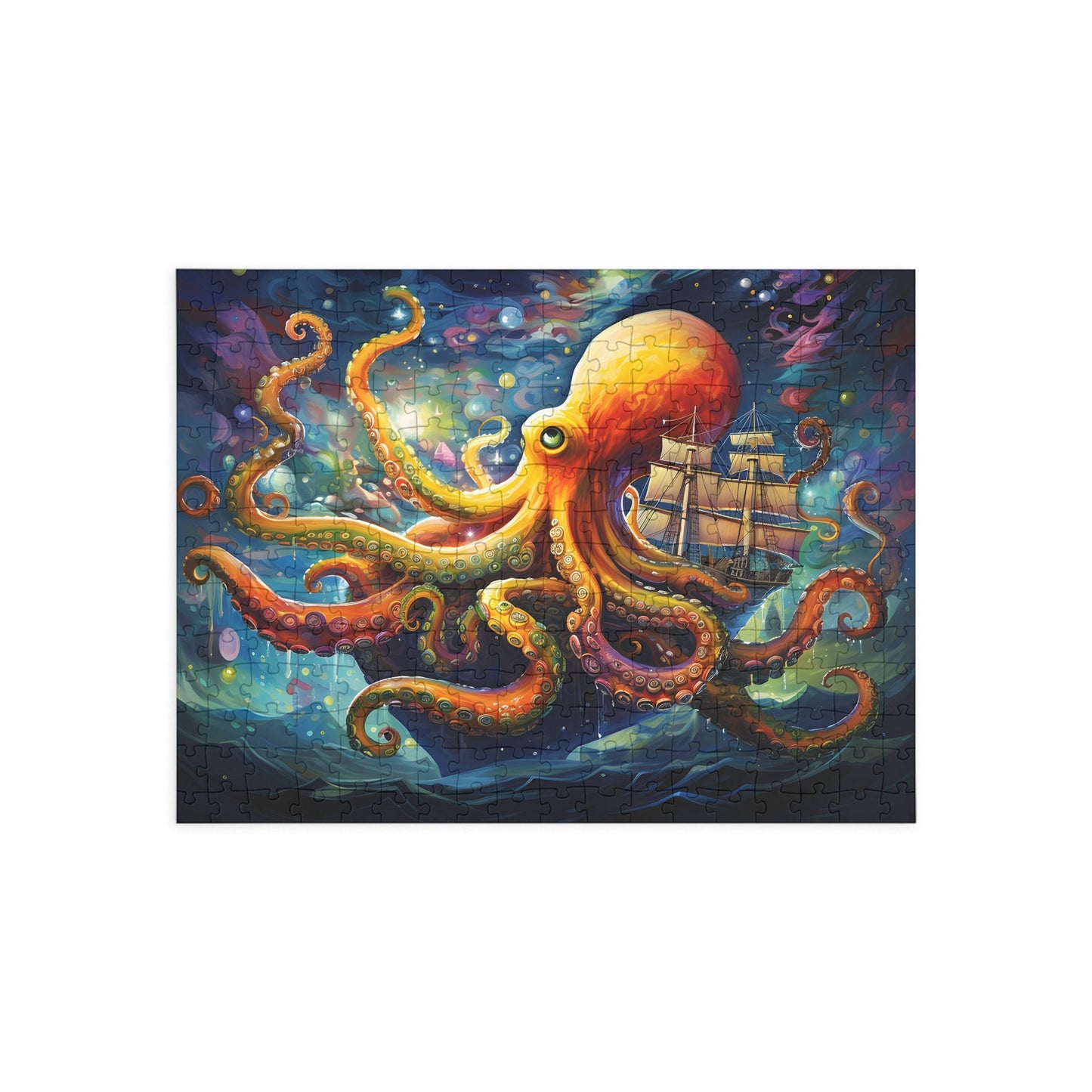 Majestic Kraken and Sailing Ship Odyssey Jigsaw Puzzle - Peatsy