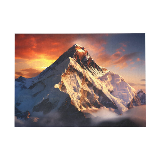 Majestic Mountain Sunset Jigsaw Puzzle - Peatsy