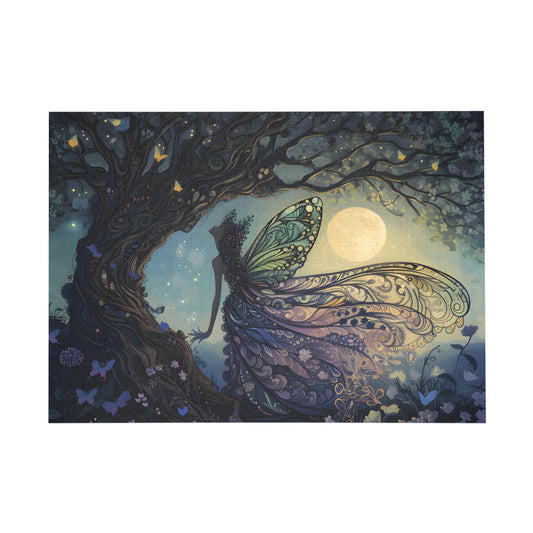Moonlit Enchantment A Magical Faerie's Nocturne Jigsaw Puzzle - Peatsy