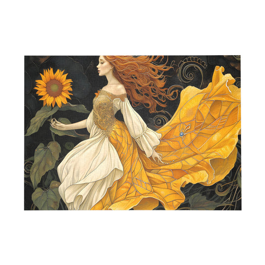 Sunflower Maiden Enchantment Jigsaw Puzzle - Peatsy