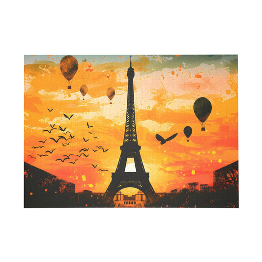 Sunset Dream Over Paris Jigsaw Puzzle - Peatsy