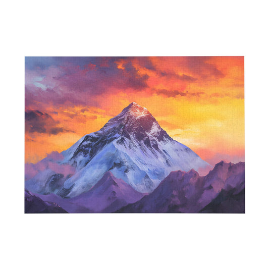 Sunset Over Mount Everest Jigsaw Puzzle - Peatsy