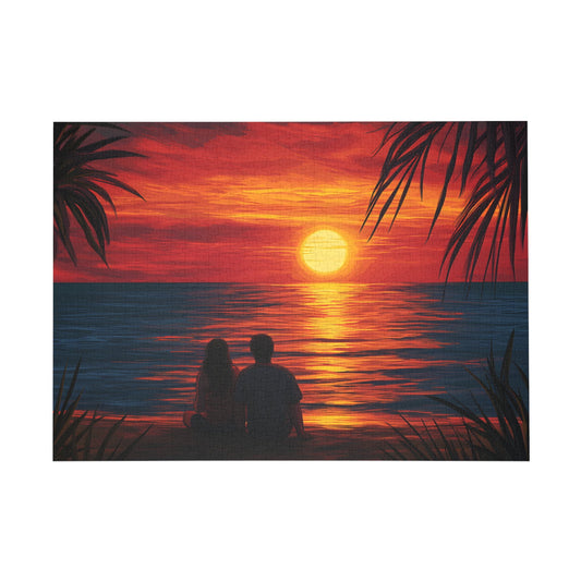 Sunset Serenity Couples Jigsaw Puzzle - Peatsy