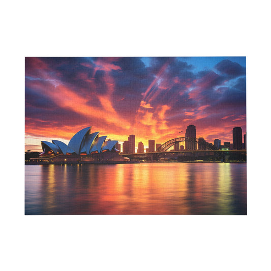 Sydney Spectacle: Sunset Blaze Over Iconic Harbour - Peatsy