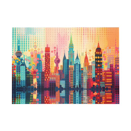 Symphony City in Dots and Colors Jigsaw Puzzle - Peatsy