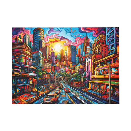 Trippy City Jigsaw Puzzle - Peatsy