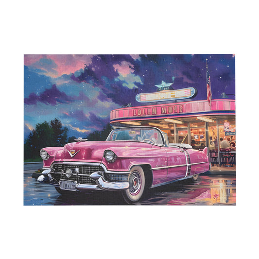 Twilight Drive-In Diner Delights Vintage Jigsaw Puzzle - Peatsy