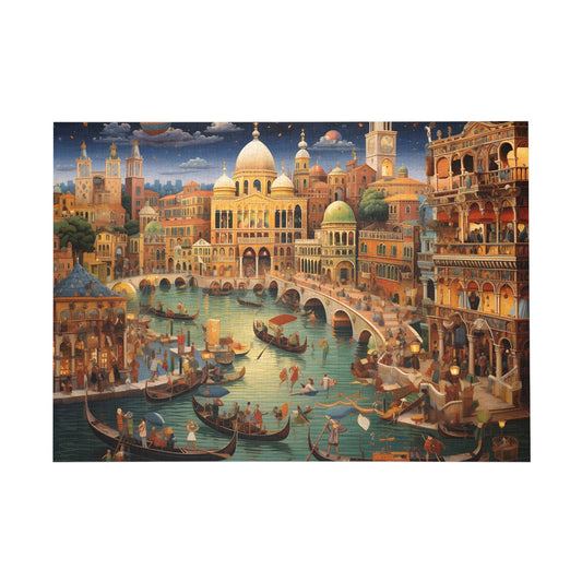 Venetian Twilight Fantasy: A Dreamy Canalscape Jigsaw Puzzle - Peatsy