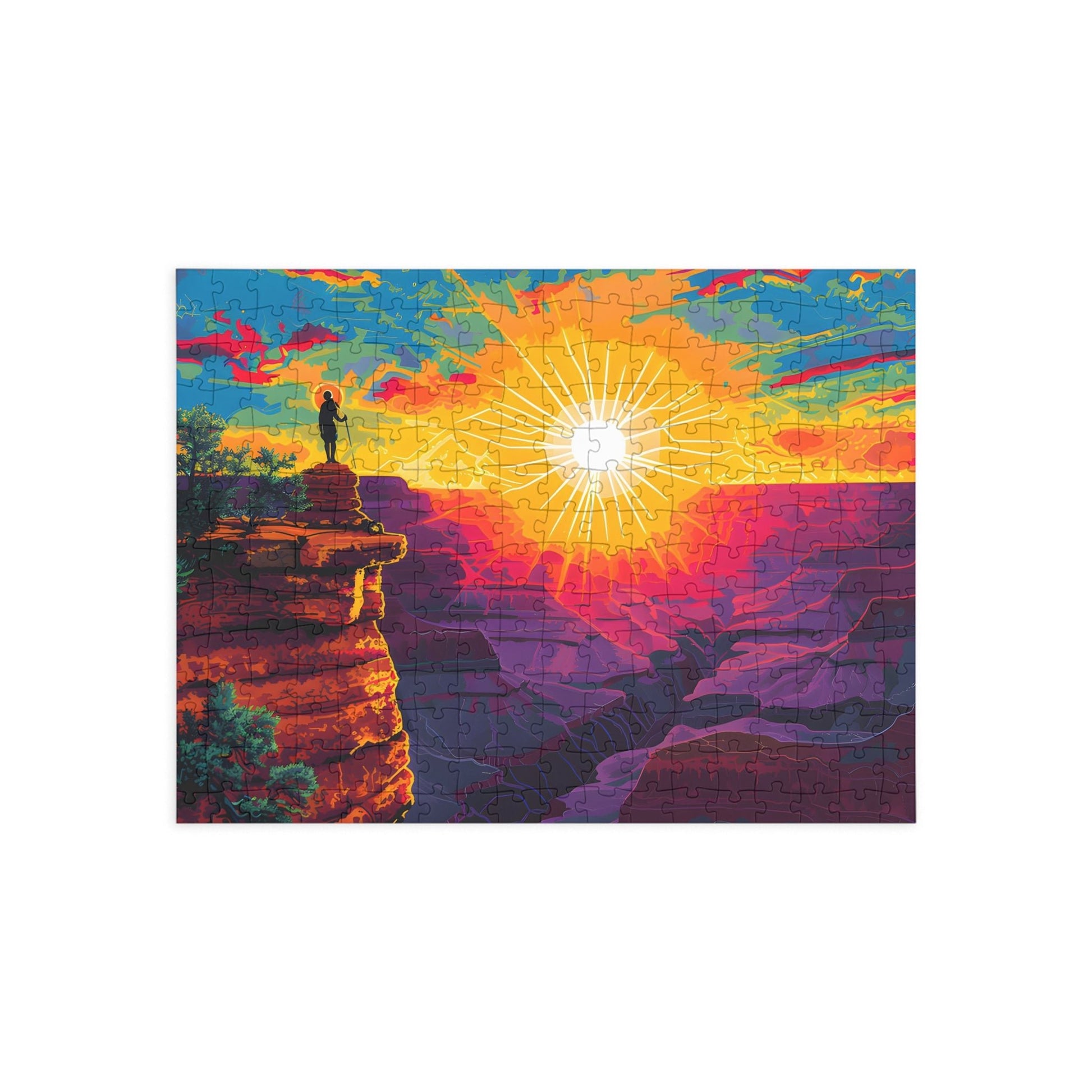 Vibrant Canyon Sunset Escape Jigsaw Puzzle - Peatsy
