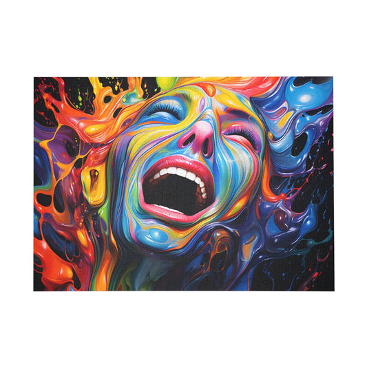 Vibrant Euphoria: Abstract Explosion of Color Jigsaw Puzzle - Peatsy